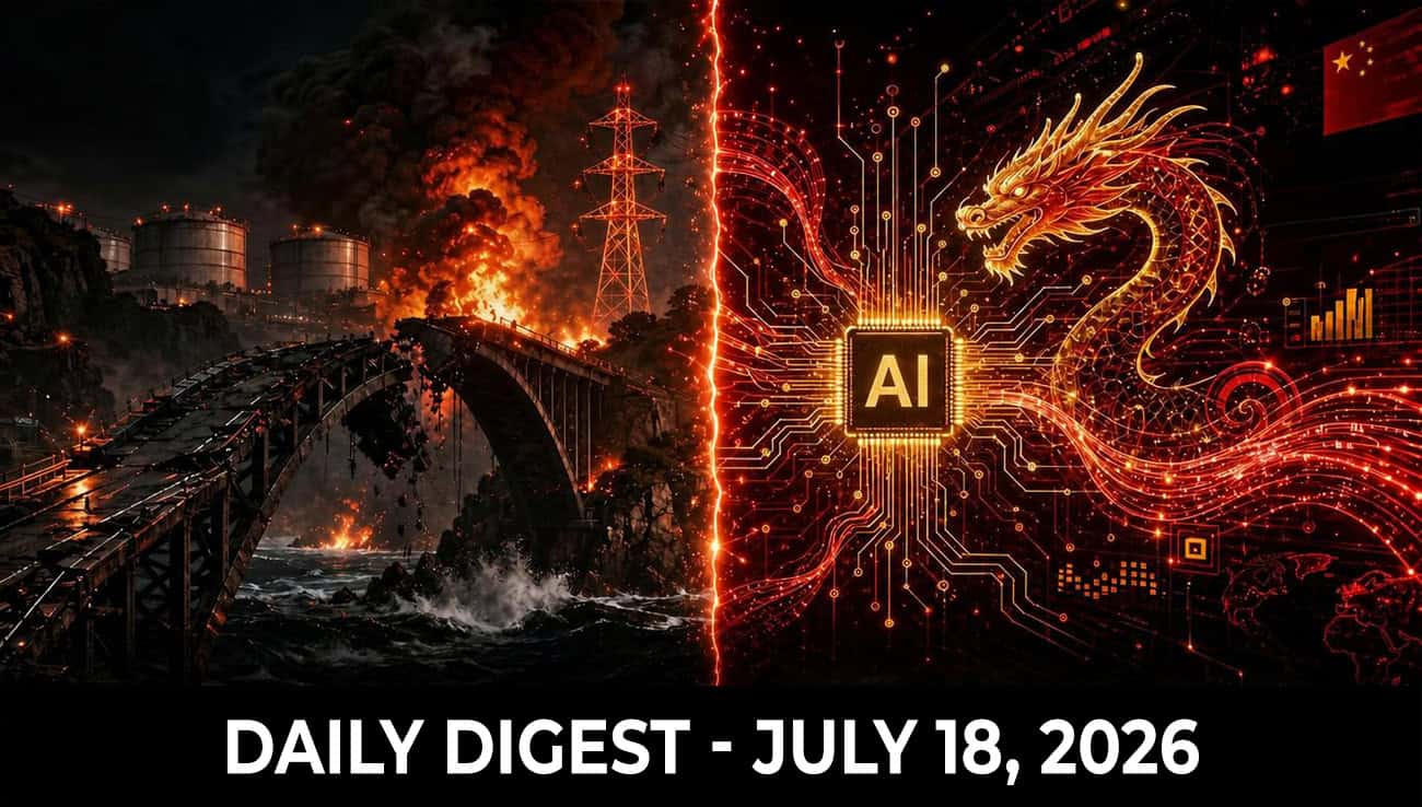 US Strikes Iranian Bridges, Water and Energy Infrastructure as China Unveils Superior AI Model