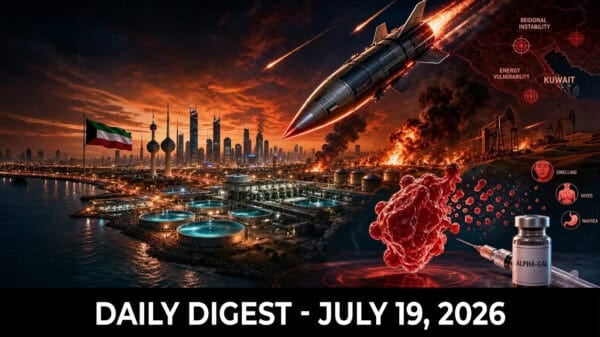 Image | Iran’s Upgraded Missiles Hit Region as Kuwait Feels the Brunt – Is Alpha-Gal Linked to Vaccines?
