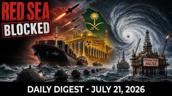 Image | Houthis Declare Red Sea Blockade, Trump OKs Saudi Nuclear Enrichment, Storm Knocks 2M Barrels Offline
