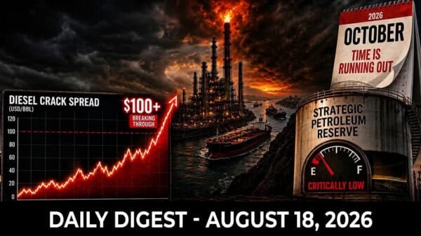 Image | Diesel Crack Spread Passes $100 and Iran Issues Ultimatum as SPR May Only Have Until October